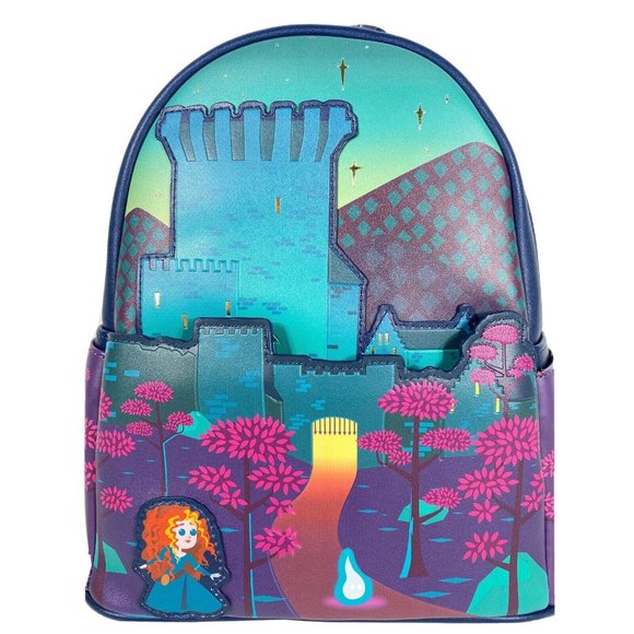 NWT Loungefly Disney Brave Princess Castle Series Mini Backpack Glow In The Dark main image 13